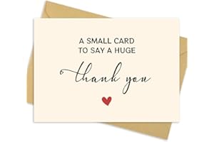 JIXZEN 25 Pack 350GSM, Thank You Cards with Envelopes & Matching Stickers, Thank You Notes for Wedding, Business, Baby Shower, Small Business, Funeral, Graduation