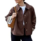 TITOMD Womens Cropped Trench Coat Spring Fashion 2026 Winter Jackets Lightweight Outfit Single Breasted Trendy Outwear