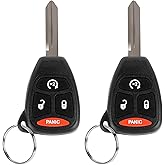 Key Fob Replacement Fit for Dodge Caliber Charger Durango Magnum Nitro Ram Dakota Avenger Chrysler 200 300 Aspen Sebring Grand Cherokee 05 2006 2007 2008 2009 2010 2011 2012 2013 14 Replaces KOBDT04A