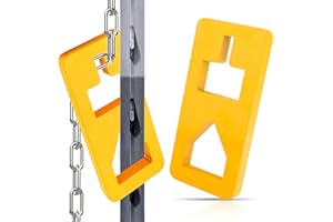 TNCZHYLX T Post Puller Fence Post Puller, Farm Equipment Tractor Accessories, Use Different Chains S Hooks Jacks Tractor Buckets from Ground (Yellow)