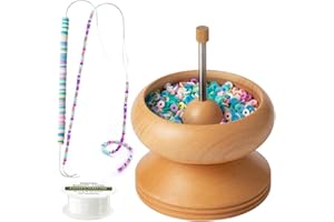 INDIVSHOW Clay Bead Spinner for Bracelet Jewelry Making String Seed Beads for Jewelry, Fringe and DIY Arts & Crafts