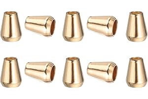 Generic Metal Bell Stopper, 10 Pack Conical Cord Ends Lock Fastener Drawstring Rope End Stopper for Paracord, Camping, Hiking