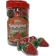 Apexy Strawberry Gummies - with Fruity Liquid Center Eyeball Candy for Halloween, Birthday, Trick Or Treat, Party Candy - Jelly Filled Gummies, Fat Free, Nut Free. 11.42oz (Strawberry)