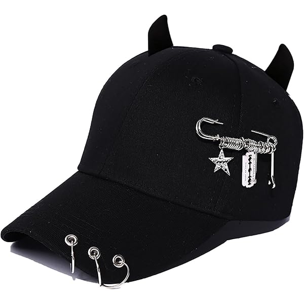 Cool Spike Goth Skull Real Leather Cap Bassbal Hat Men's Biker