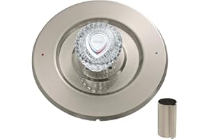 UCDETD Satin Nickel Shower Trim Kit, Compatible with Moen T470 31661SN Chateau Series Shower Trim Kit and Tub/Shower Trim, for Moen 1225 Trim Kit, Includes Escutcheon, Tubes, Shower handle and Screws