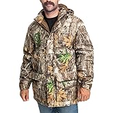 Realtree Men's Camo Hunting Insulated Cold Weather Parka Jacket - Water-resistant, Mid-weight and Super Warm