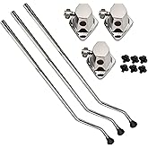 ZQEUXBE 3Pcs Floor Tom Legs with Mount Brackets, 10mm Floor Tom Drum Leg with Base Hardware Holder for Drum Kit Accessories Parts