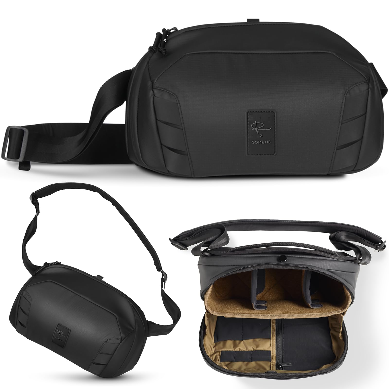 Gomatic Camera Sling Bag - 8L Small DSLR & Mirrorless Camera Bag for Travel & Photography - Quick Access Camera Case with Adjustable Strap, Water-Resistant Sling Camera Bag & Accessories Storage