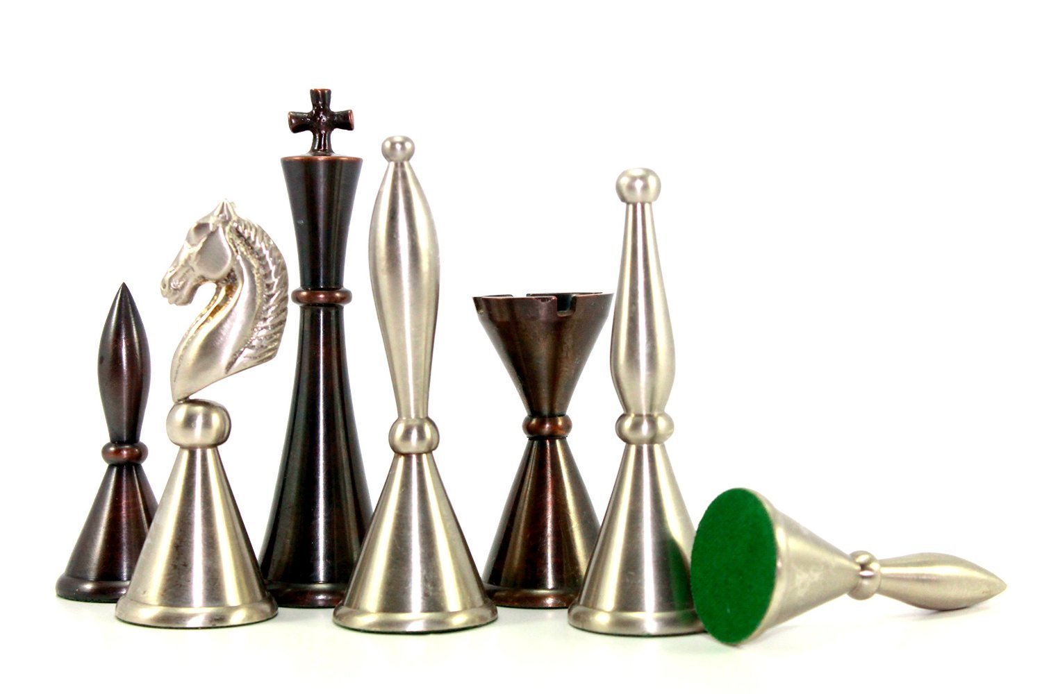 StonKraft Brass Chess Pieces Chessmen Chess Coins Pawns (4" French)