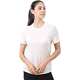 innotree Merino Wool T Shirts Women, Odor-Resistant Crew Neck Tops Short Sleeve Base Layer for Outdoor Travel Hiking T Shirts