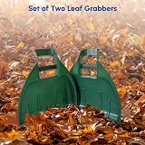 ACCURATE Set of 2 Leaf Grabbers Forest Green Lightweight Durable 45x41x6.4cm view 3