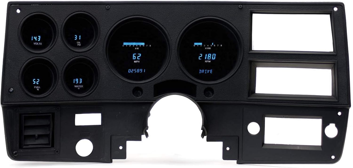 Dakota Digital 73-87 GM Truck/87-91 Suburban/Blazer VFD gauge system w/Blue and Teal Lenses