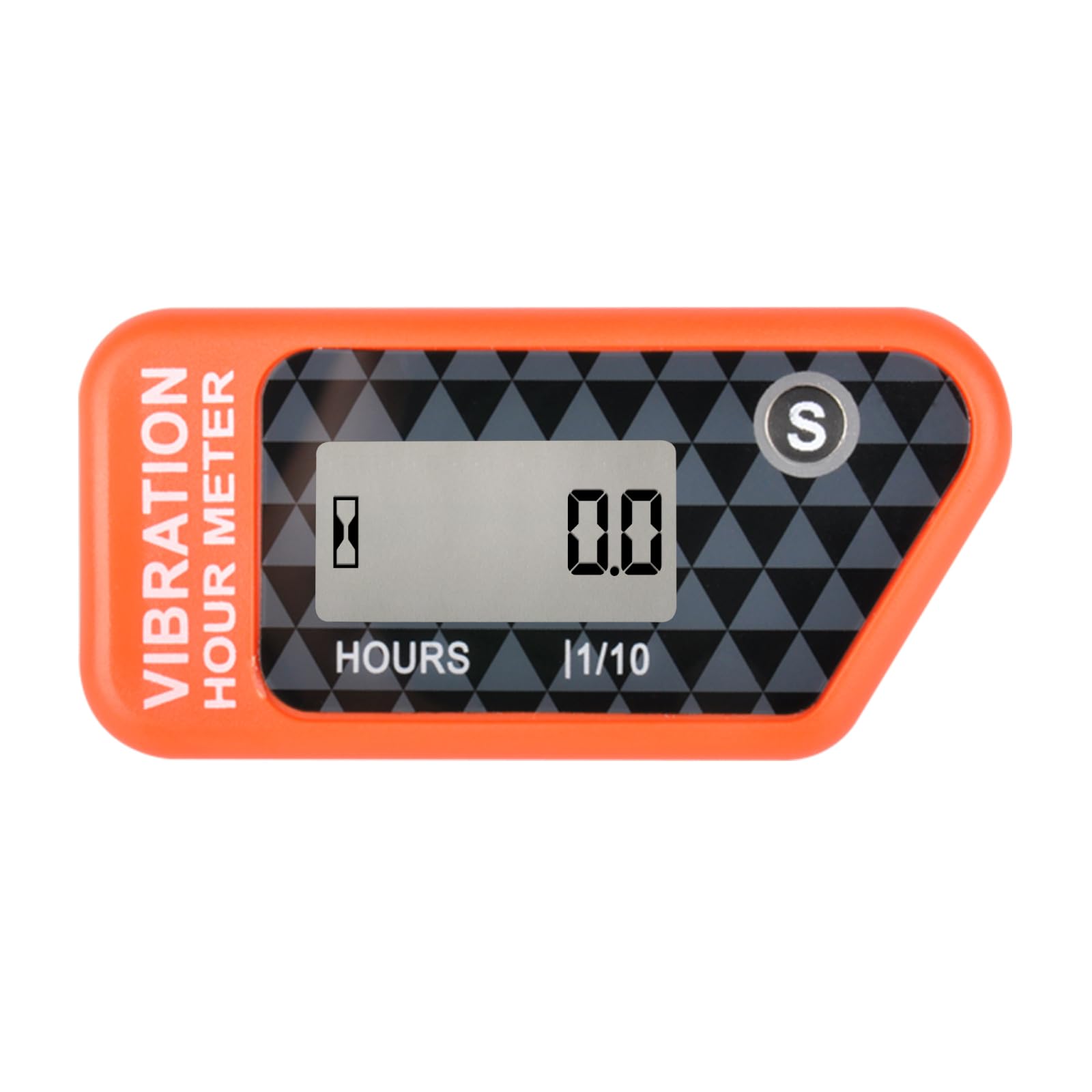 Jayron JR-HM016B LCD Wireless Digital Hour Meter Gauge Vibration Activated,Waterproof Design,for All Vibrating Machine,Air Compressor,Generator,Jet ski,Lawn Mower, Motorcycle,Chainsaw