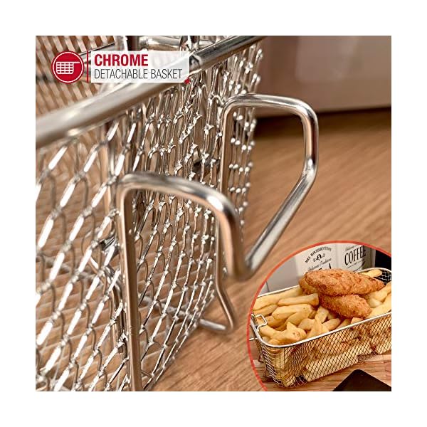 NETTA 3L Deep Fat Fryer with a Viewing Window, 700g Capacity, Temperature Control, Non-Slip Feet, Easy Clean, Powerful…