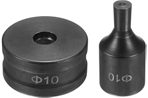 HARFINGTON Hydraulic Hole Punch Die Φ10mm Round Hole 40Cr Steel Electric Punching Kit for CH70 Electric Punching Machine, Bla