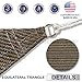 Windscreen4less 16' x 16' x 16' Sun Shade Sail Triangle Outdoor Canopy Cover UV Block for Backyard Porch Pergola Deck Garden Patio (Brown)