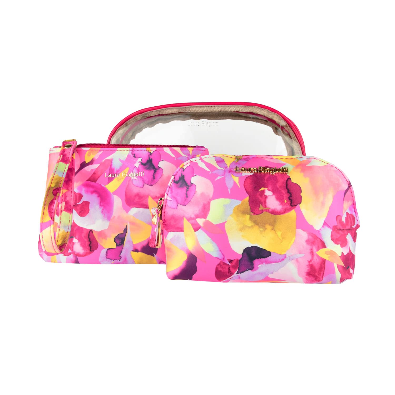 Laura Biagiotti Women's Clutch Bag, Set 3 Piece Waterproof Travel Beauty Case, Make Up Bag and Cosmetic with Box โ image 1