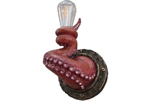 Rustic Octopus Tentacle Wall Sconce - Antique Animal Wall Light for Farmhouse Home Décor, Unique Creative Tentacle Lamp for C