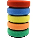 BLINGOBLING 5Pcs 3Inch Buffing Sponge Pads Kit for Buffer Polisher, Cutting, & Car Polish Pads Premium Hook & Loop Buffing Polishing Pads Kit, 3inch Cutting Pads for Car Buffer Polisher Polishing