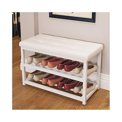 Ymxljf Solid Wood Shoe Bench Simple Modern Shoe Rack Storage