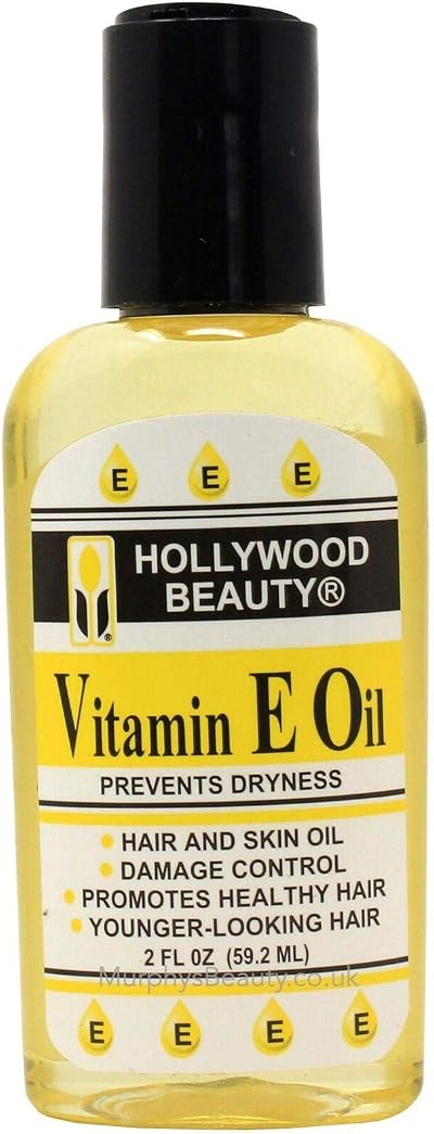 Hollywood Beauty Vitamin E Oil 2oz Hair Skin Dryness Growth Anti-Aging