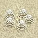 HUELE 20pcs Clear 6 Beads Crystal Swirl Hair Twists Coils Spirals Hair Pin Clip Accessories