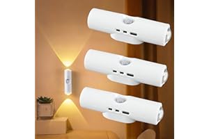 Rechargeable Smart LED Motion Sensor Ambient Light with Magnetic Punch-Free Mount, Multi-Color Changing Motion-Activated Nigh