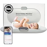 Woddle Multifunctional Smart Baby Changing Pad with Medical Grade Scale for Critical Weight Monitoring + AI App, Noise Machine, Warmer, Night Light, Touchscreen Tracker, All-in-One
