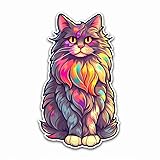 Maine Coon Cat Vinyl Decal Sticker for