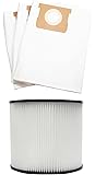 Upstart Battery 3 Replacement for Shop-Vac CH87-650C Vacuum Bags & 1 Cartridge Filter - Compatible with Shop-Vac 90661…