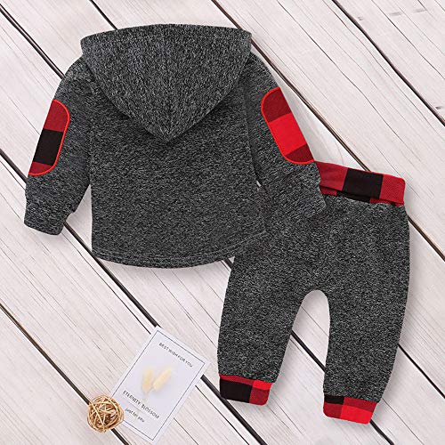 Ritatte Toddler Infant Baby Boys Clothes Christmas Plaid Long