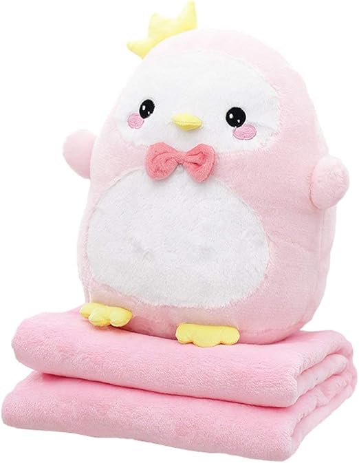 Amazon Com Seemehappy Cuddly Penguin Stuffed Animal Throw Pillow