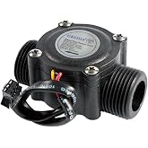 GREDIA 3/4" Water Flow Sensor Food-Grade Switch Hall Effect Flowmeter Fluid Meter Counter 1-60L/min