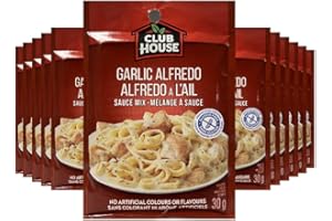 Club House, Dry Sauce/Seasoning/Marinade Mix, Garlic Alfredo, 30g, Case Pack 12 Count