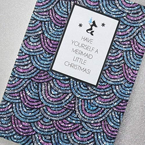Have Yourself A Mermaid Little Christmas! - #PFX2 Glitter Christmas Card by Counting Stars