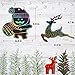 Mocoosy 48 Scratch Christmas Ornaments, Christmas Crafts Kits for Kids Rainbow Color Scratch Paper Cards Hanging Art Decorations DIY Educational Toys Holiday Christmas Xmas Party Favors Set