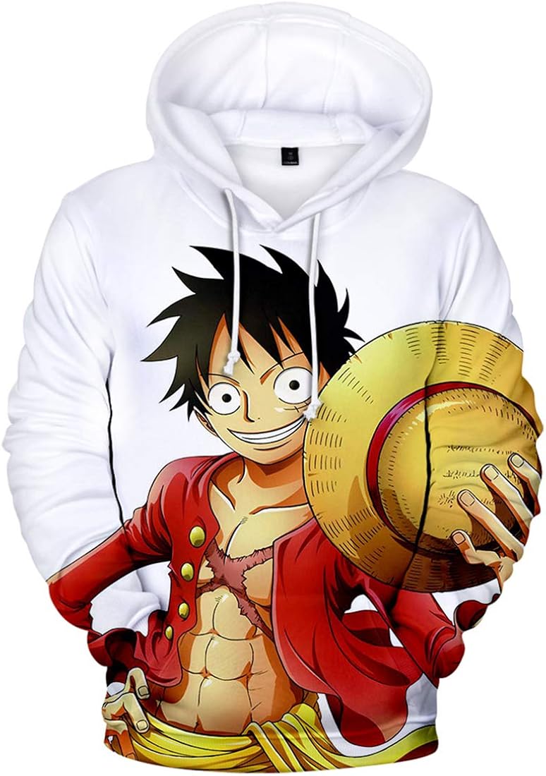 PANOZON Sudadera One Piece Luffy 3D para Niños Camiseta de