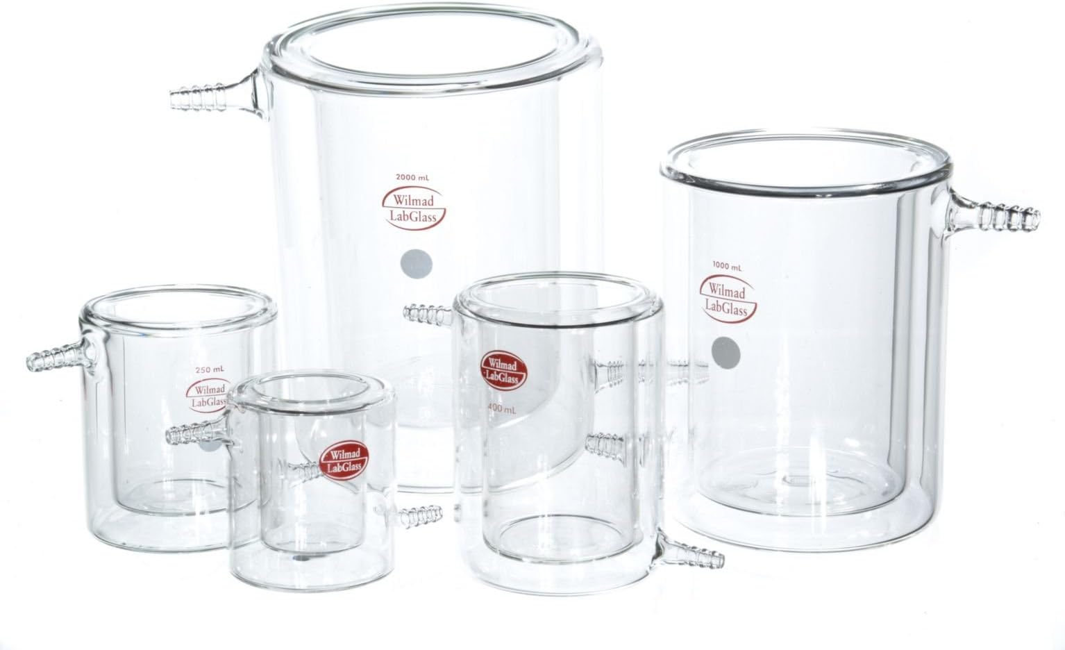 Wilmad-Lab Glass LG-3300-108 Jacketed Beaker, 1000 mL Capacity