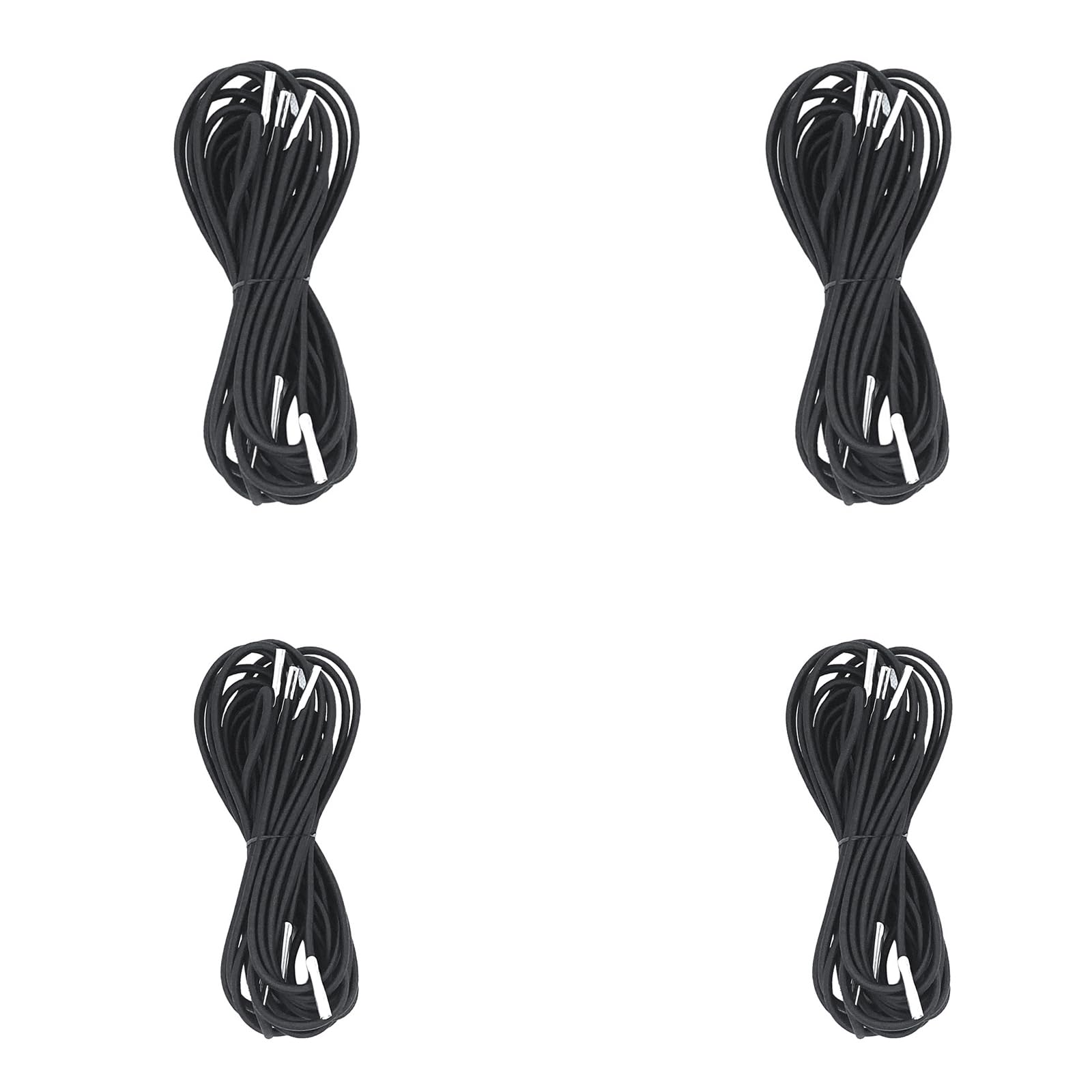 Aoktorkit 4 Pcs Black Replacement Cord Universal Replacement Elastic Cords Repair Tool Kit for Loungers, Garden Chairs, Recliners