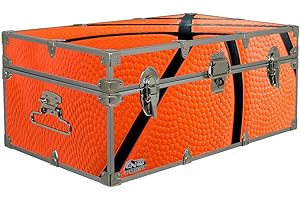 C&N Footlockers Designer Trunk - Sports Themed Storage Trunk - Available in 15 Different Themes - 32x18x13.5 Inches (Basketball)