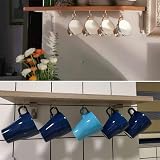 xiaozhenjida 50 Pcs 1 Inch Screw-in Ceiling Hooks Nickel Plated Cup Hooks Silver view 8