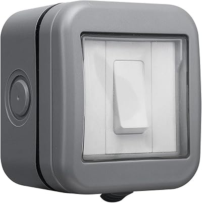 BG Electrical Outdoor Single Wall Switch Weatherproof 13A IP55 WPB12 Grey