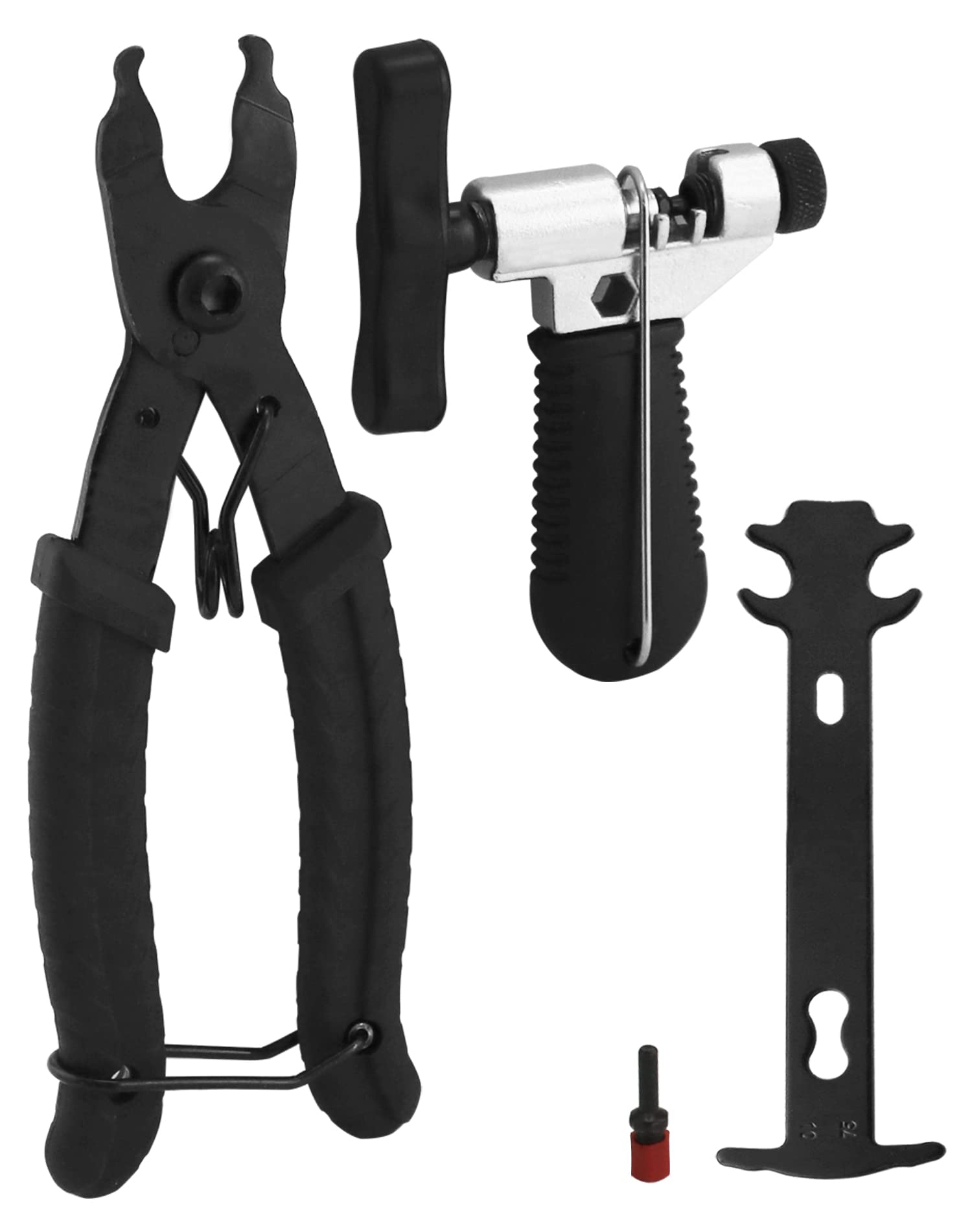 QWORK® Universal Bicycle Chain Tool, Bicycle Chain Repair Tool for 6/7/8/9/10 Speed, Bicycle Chain Pliers + Chain Rivet Breaker Separator Tool + Checker Repair Tool Set