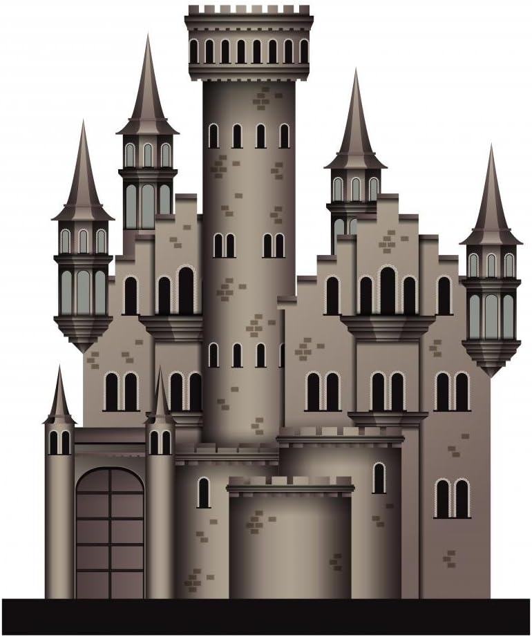 Wallmonkeys Medieval Castle Wall Decal Peel and Stick