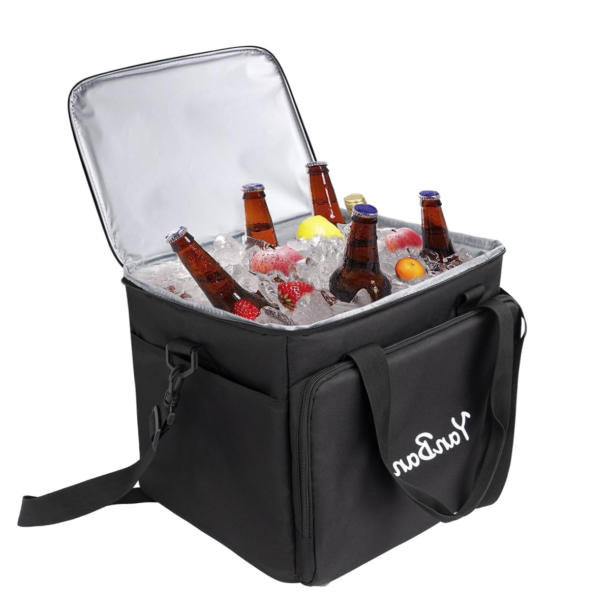 Benfosh 30L Large Cooler Bag Insulated Cool Bag Lunch Package Picnic Bag for Work Beach Picnic Camping,BBQ & Work Large Capacity & Durable,Black