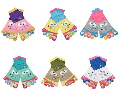 BONAMART Zehensocken Damen Lustige Bunte Socken Baumwolle Zehen Toe Socks Frauen 34-40 Starfish