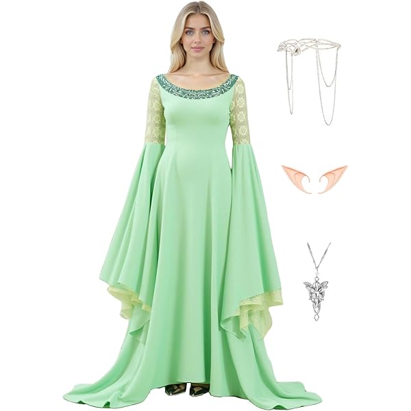 slim fit dress slacks Galadriel Cosplay Dress The Lord of the Rings Women Cosplay Costume Gr –  Mermaidcosplay