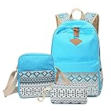 Lightweight Laptop Canvas Backpack, leaves pattern