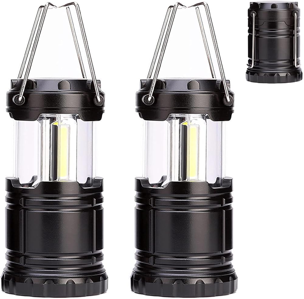 LANKOER 2 Pack Outdoor LED Camping Lantern Portable Battery Powered Emergency