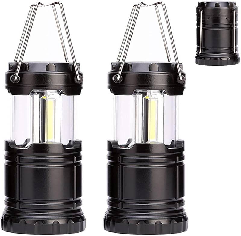 LANKOER 2 Pack Outdoor LED Camping Lantern Portable Battery Powered Emergency